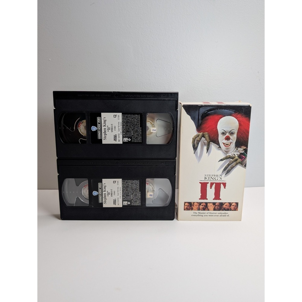 Stephen King's It VHS 1990 2-Tape Set Pennywise Clown Horror Cult ClassicStephen